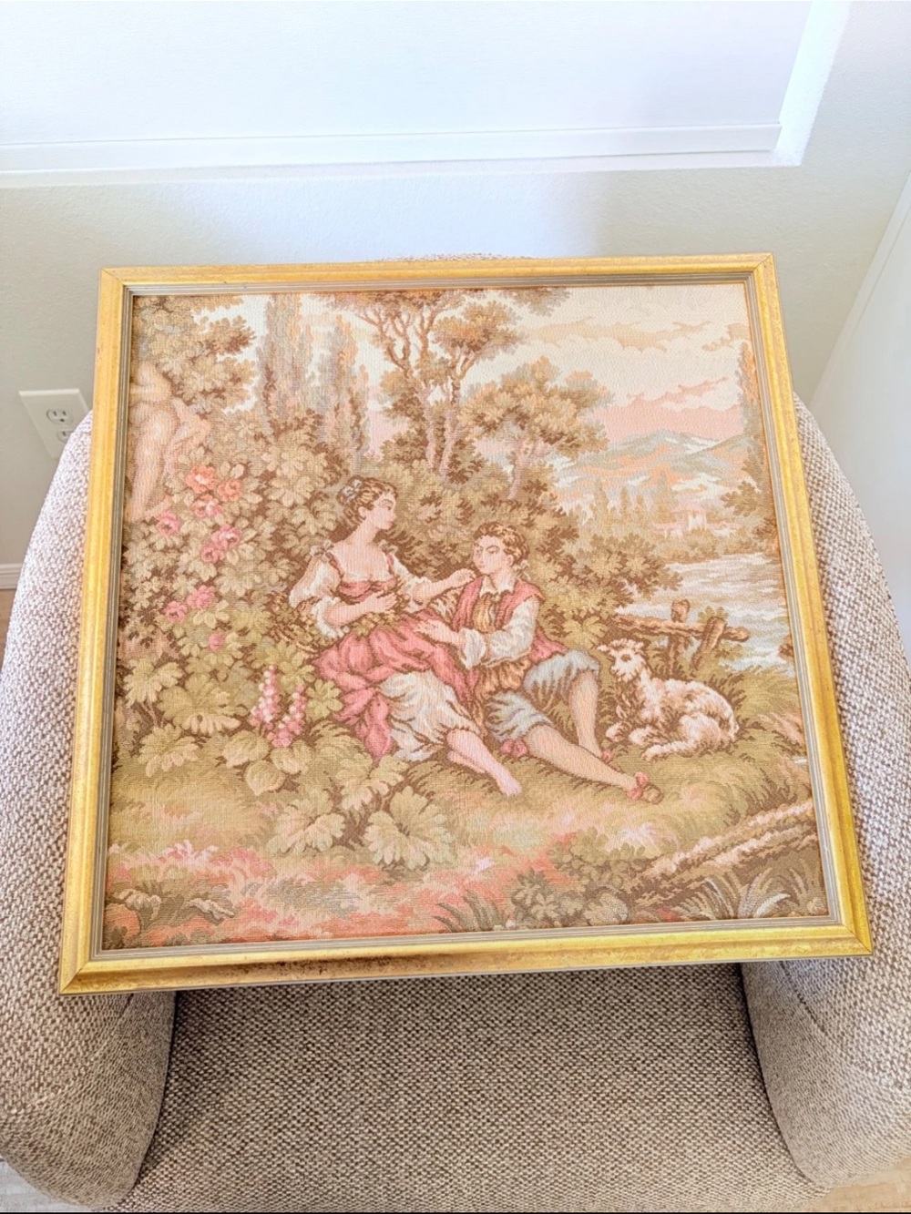 Corot Éditions d’Art / Ornemur- Vintage French Framed Tapestry